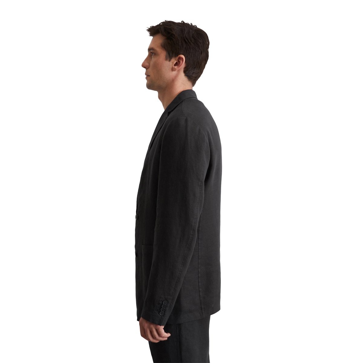 Veste en lin shaped en pur lin noir, MARC O'POLO