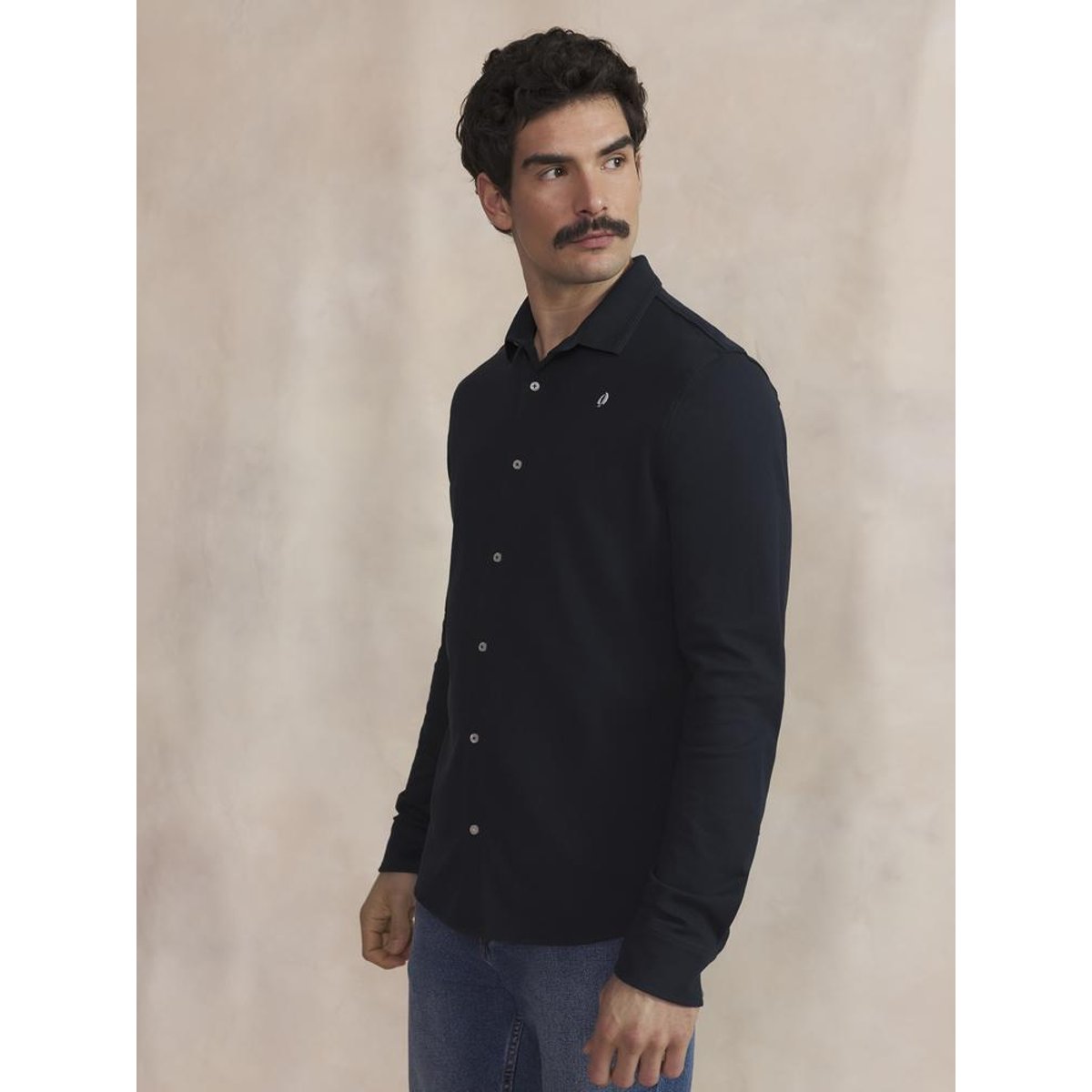Chemise manches longues YVAINCHE marine, TBS