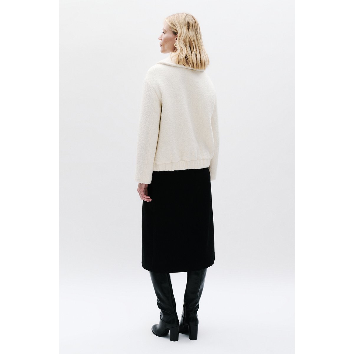 Manteau Giro ecru, CAROLL