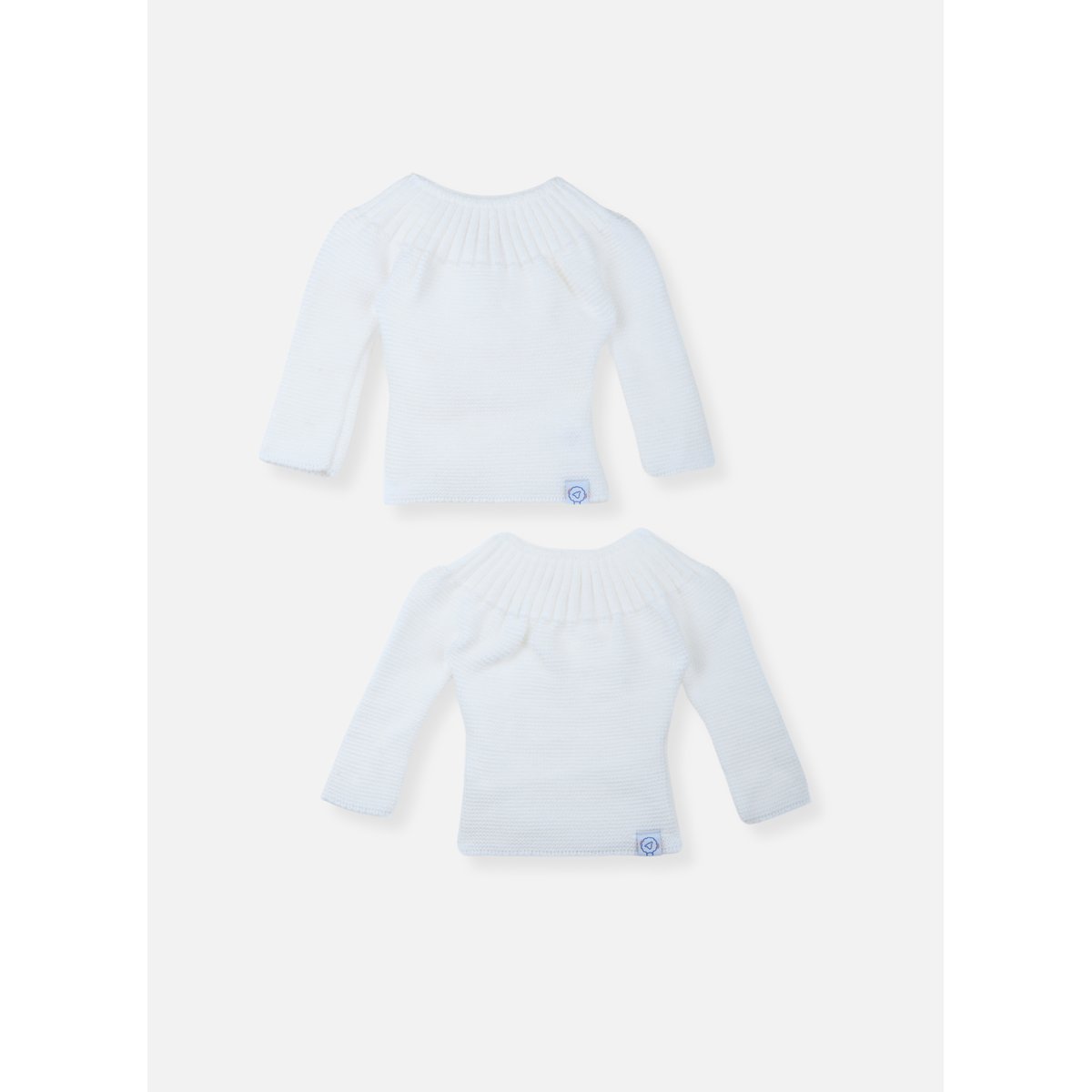 Lot de 2 Brassières à Liens blanc/blanc, LA MANUFACTURE DE LAYETTE