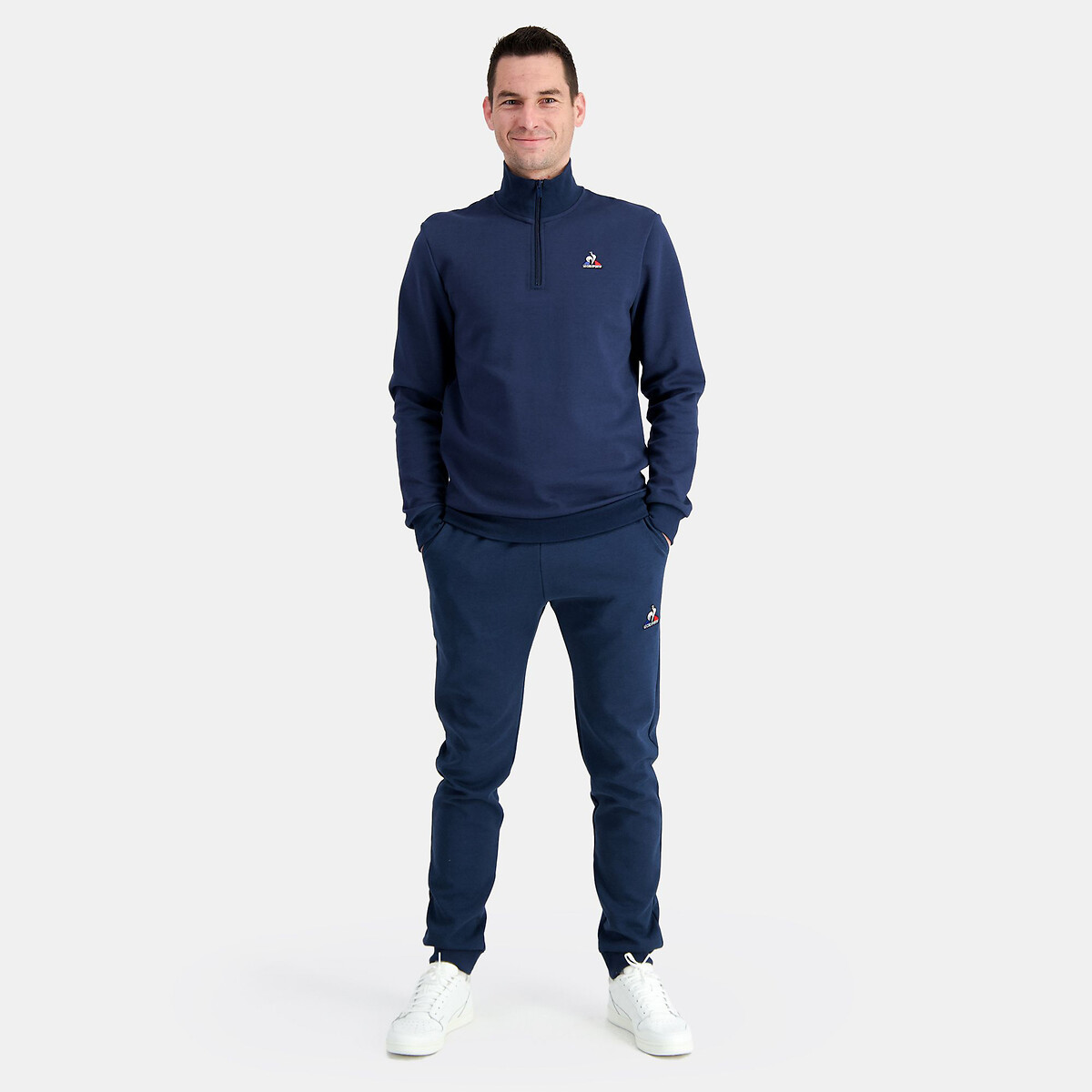 Sweat demi-zippé col montant Essentiel bleu marine, LE COQ SPORTIF