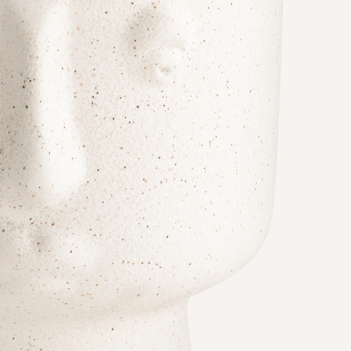 Lesego 15cm High Enamelled Ceramic Face Flower Pot white, AM.PM