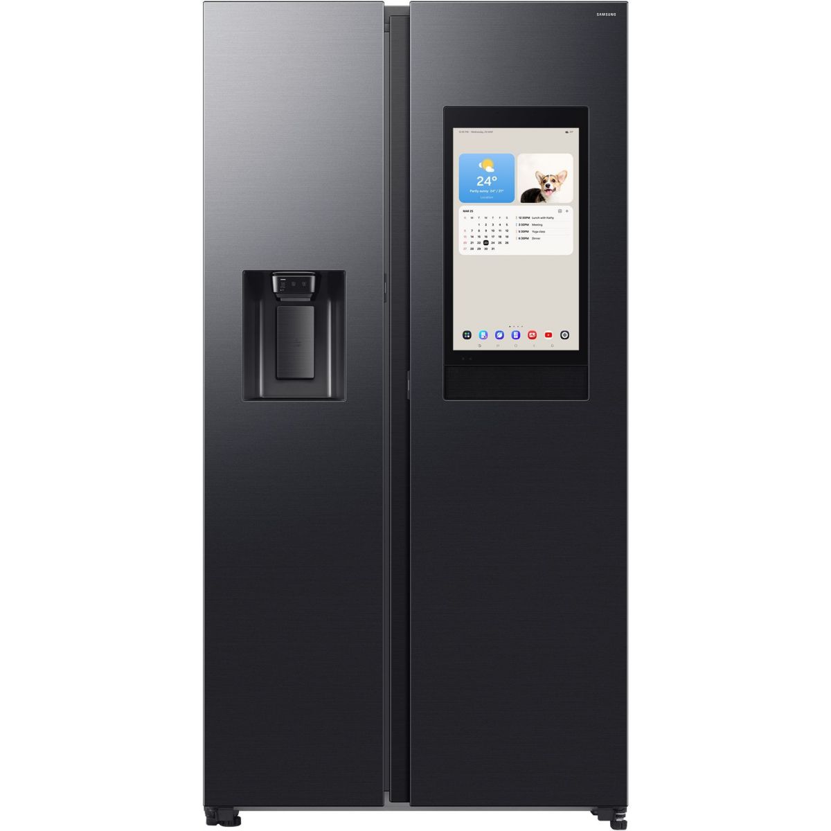 Réfrigérateur Américain RS90F66BEFEF Bespoke AI Family carbone, SAMSUNG