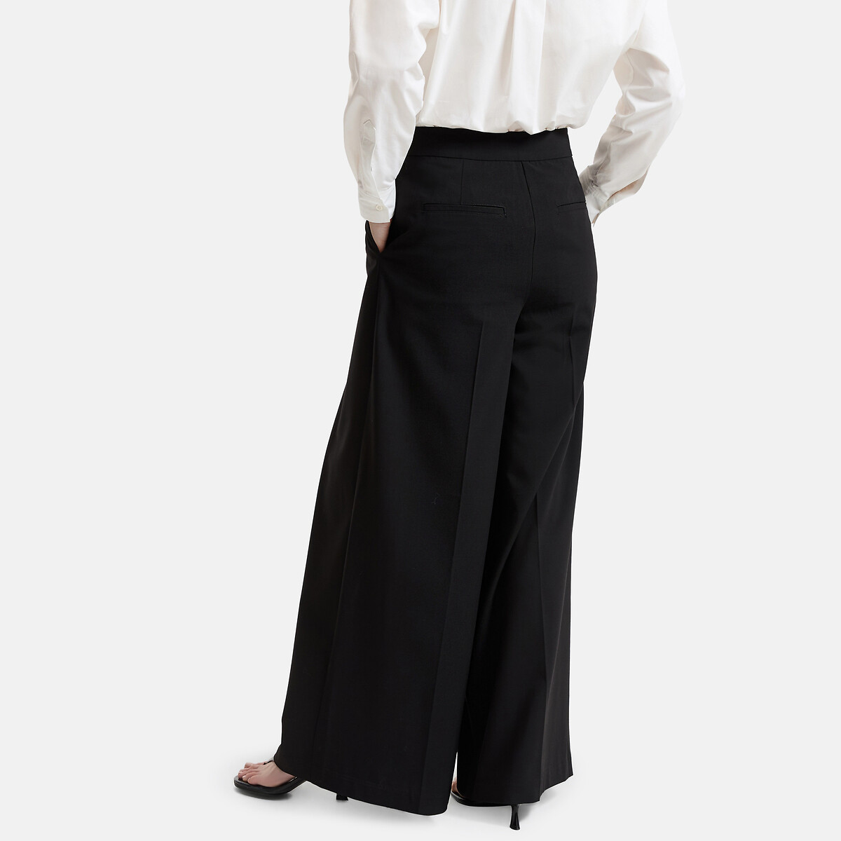 Pantalon extra large à plis noir, LA REDOUTE COLLECTIONS
