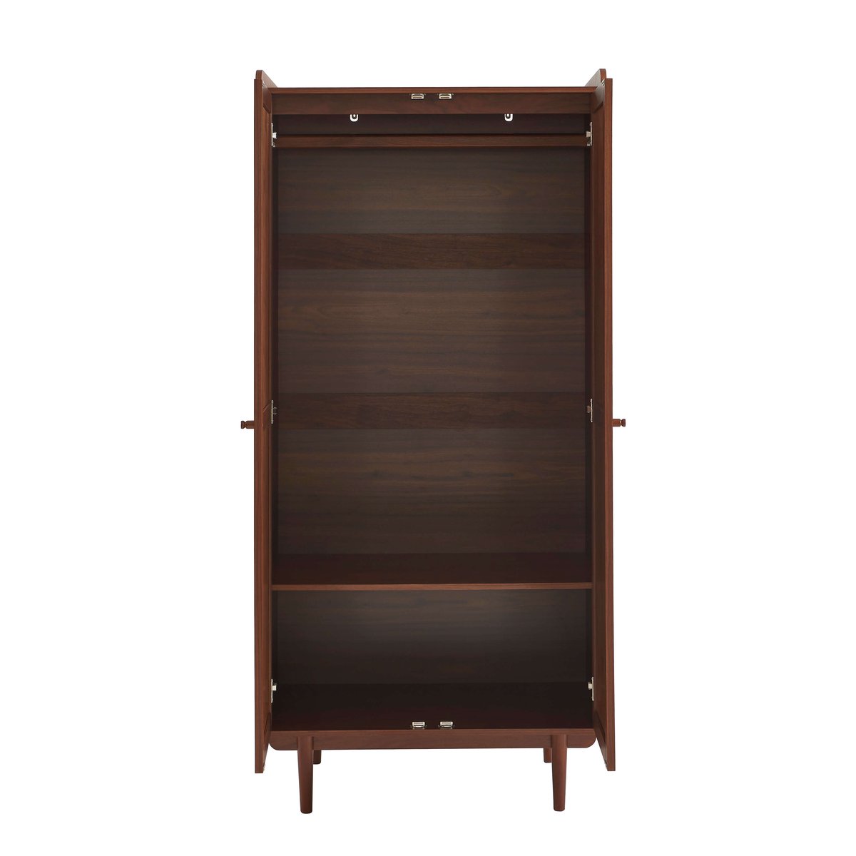 Armoire 2 portes en cannage LEON noyer, SORELH