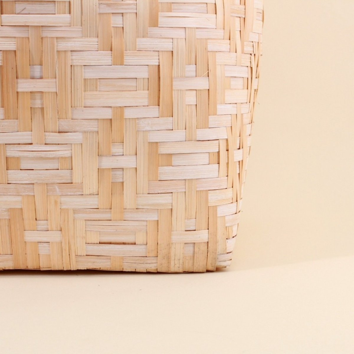 Set de 2 paniers à linge en bambou 48 et 51cm naturel, ORNAMI