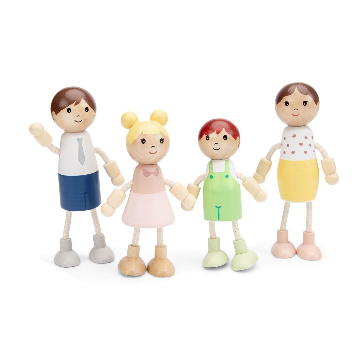 Poupées miniatures en bois beige, NEW CLASSIC TOYS