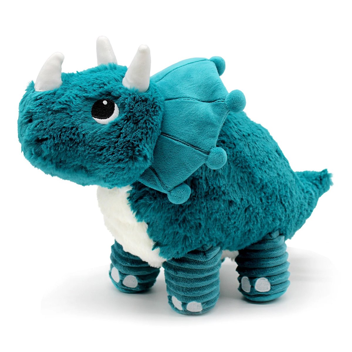 Peluche tricératops maman et son bébé bleu paon, LES DEGLINGOS