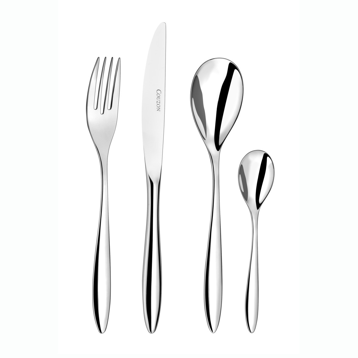 24 couverts de table avec support de rangement nomade - EPSILON inox, COUZON