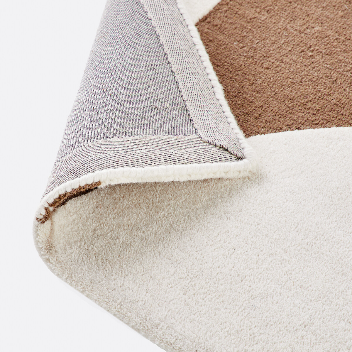 Tapis 92% laine, Tybao ecru/marron, LA REDOUTE INTERIEURS