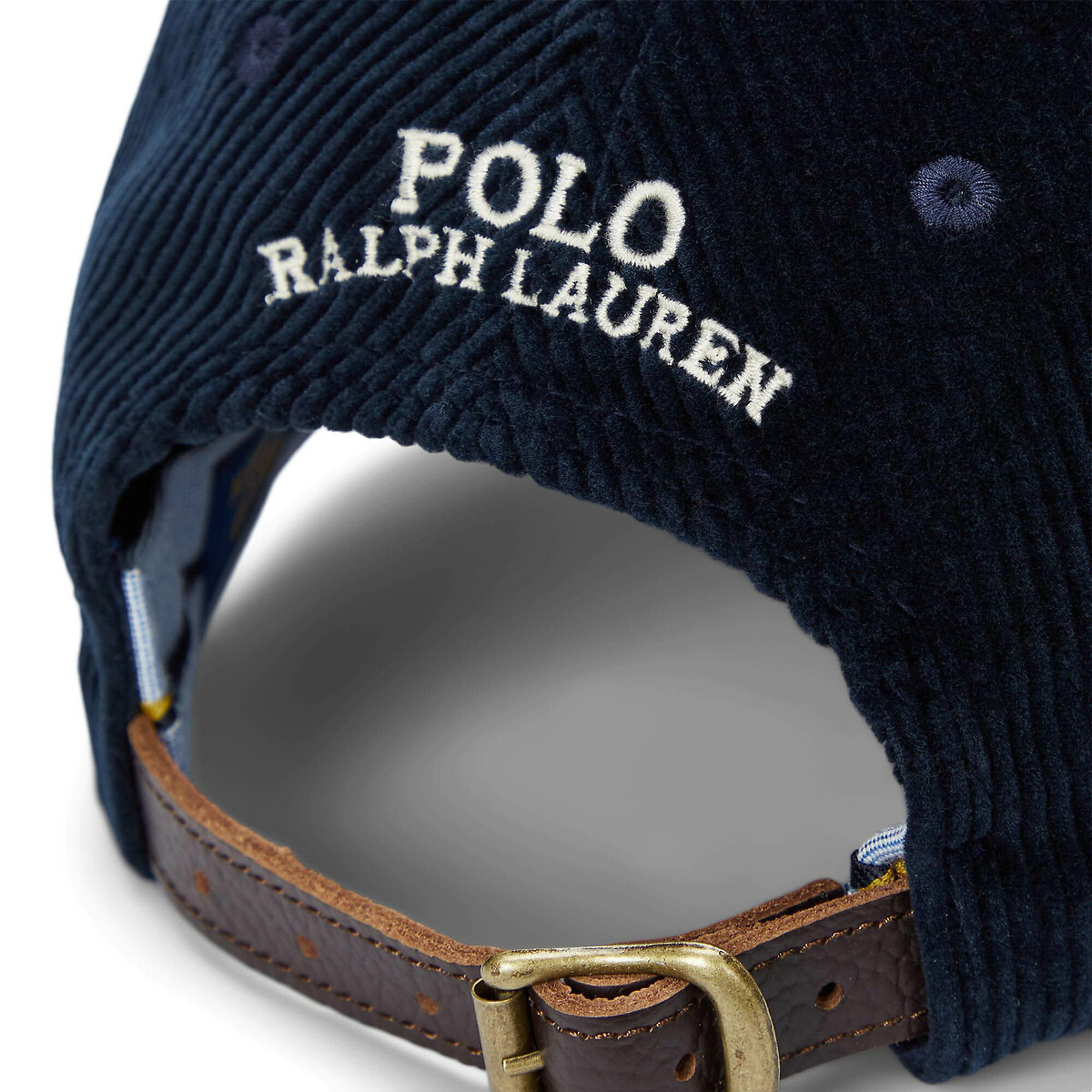 Cappellino da baseball in velluto a coste navy, POLO RALPH LAUREN