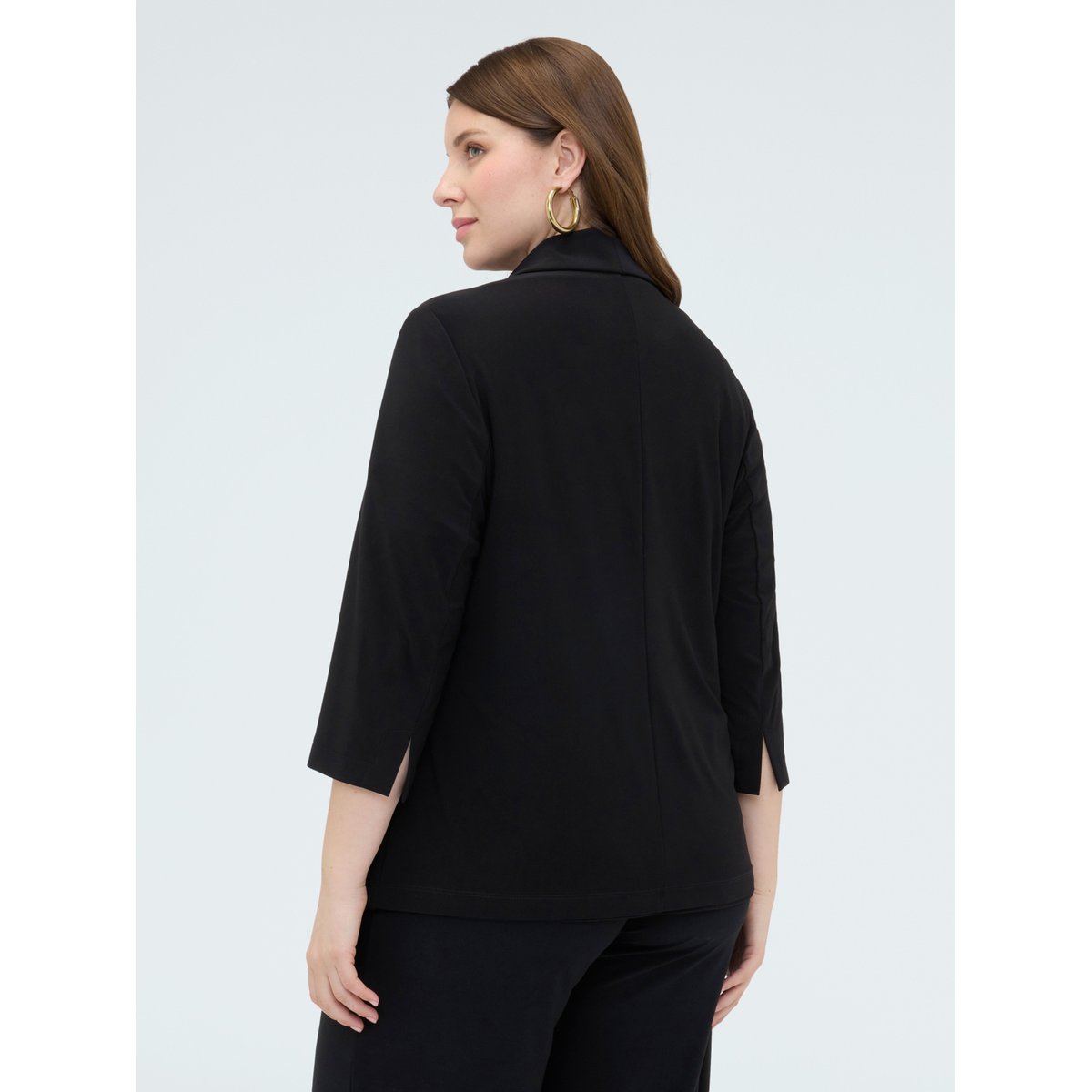 Blazer avec manches trois-quarts noir, FIORELLA RUBINO
