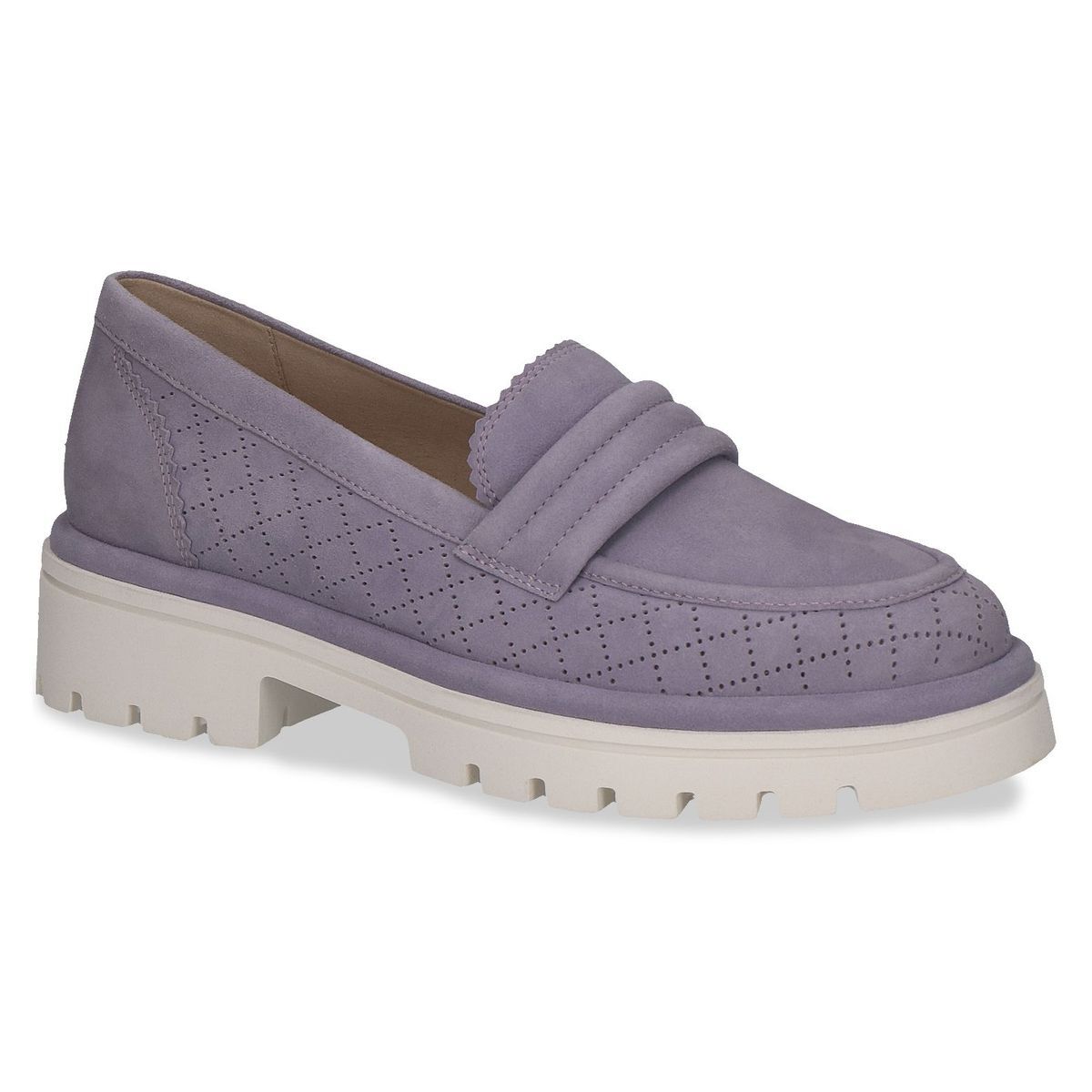 Slipper en cuir transparent poudre, CAPRICE