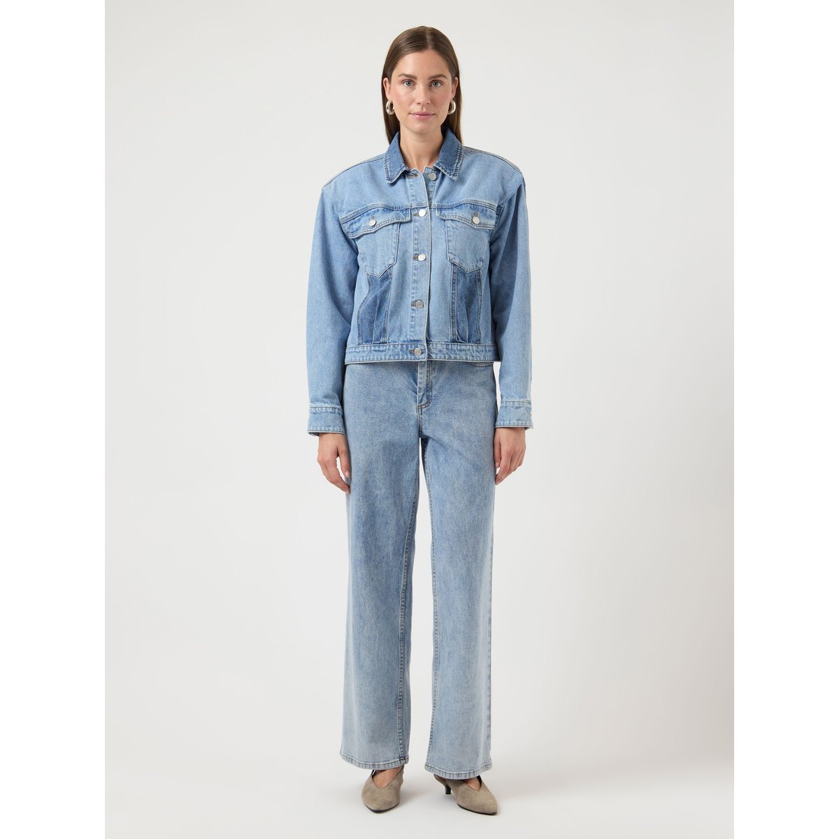 Veste En Jean light blue denim, YAS