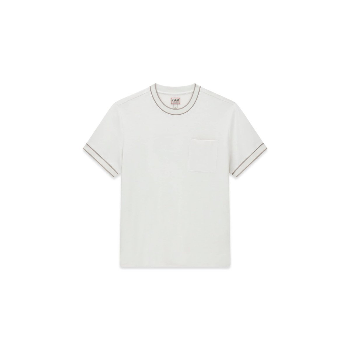 T-Shirt En Mélange De Coton blanc, GUESS