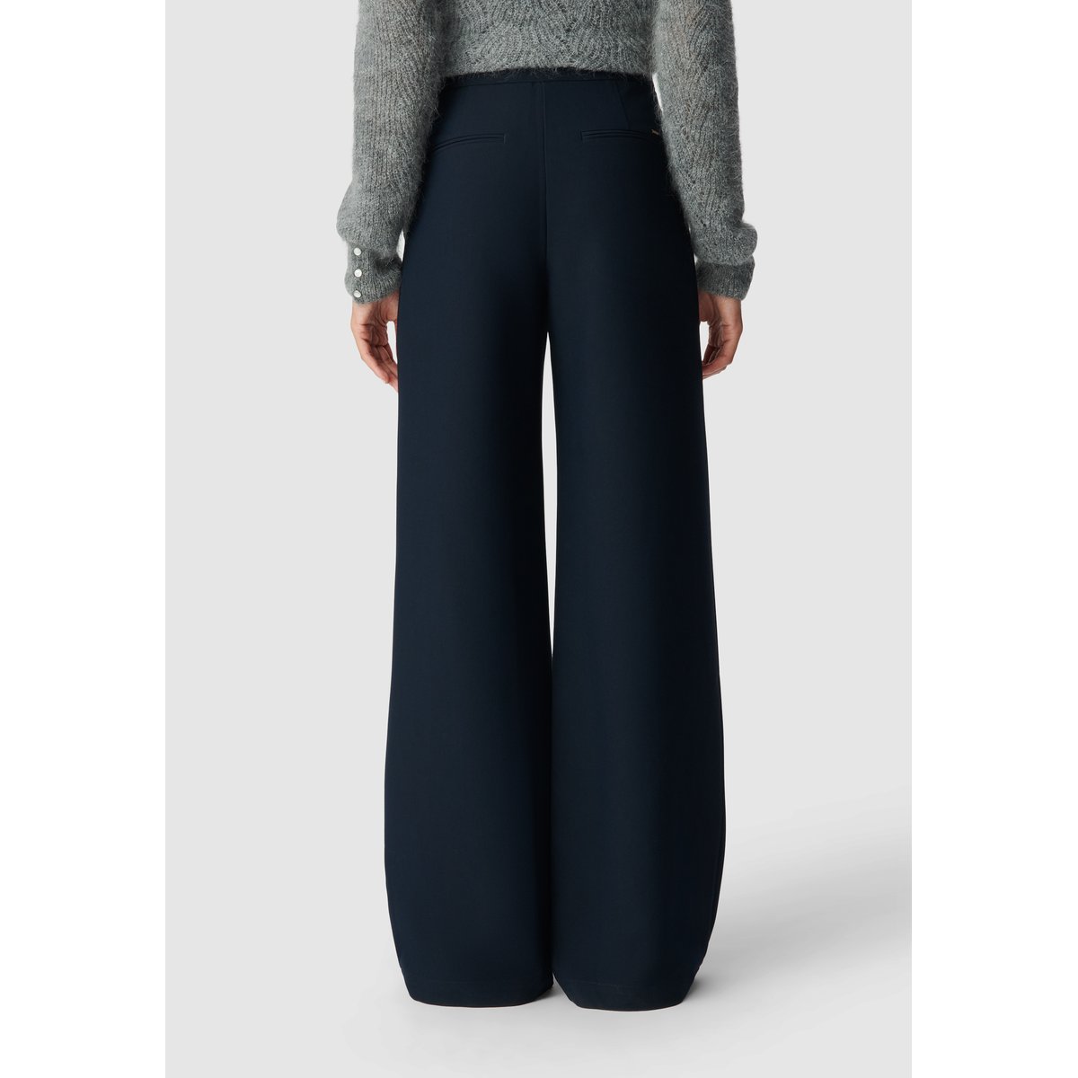 Pantalon droit flanelle bleu marine, IKKS