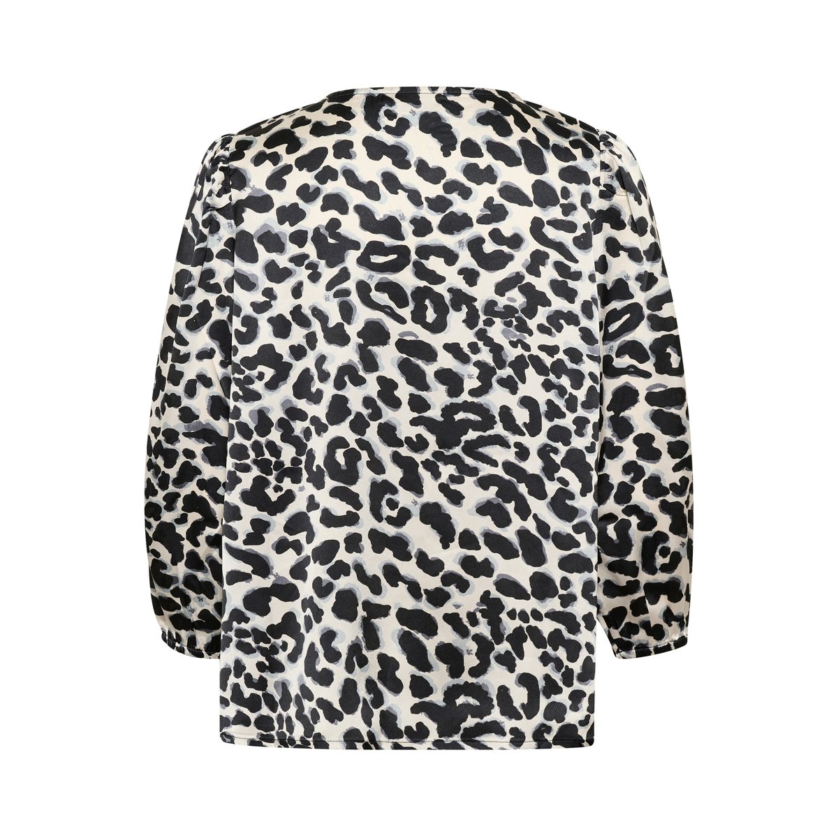 Blouse with long sleeve gris grey leopard, KAFFE