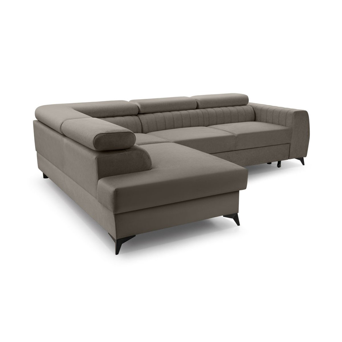 Canapé d'Angle Convertible 5 places - ANETA taupe, BEST MOBILIER