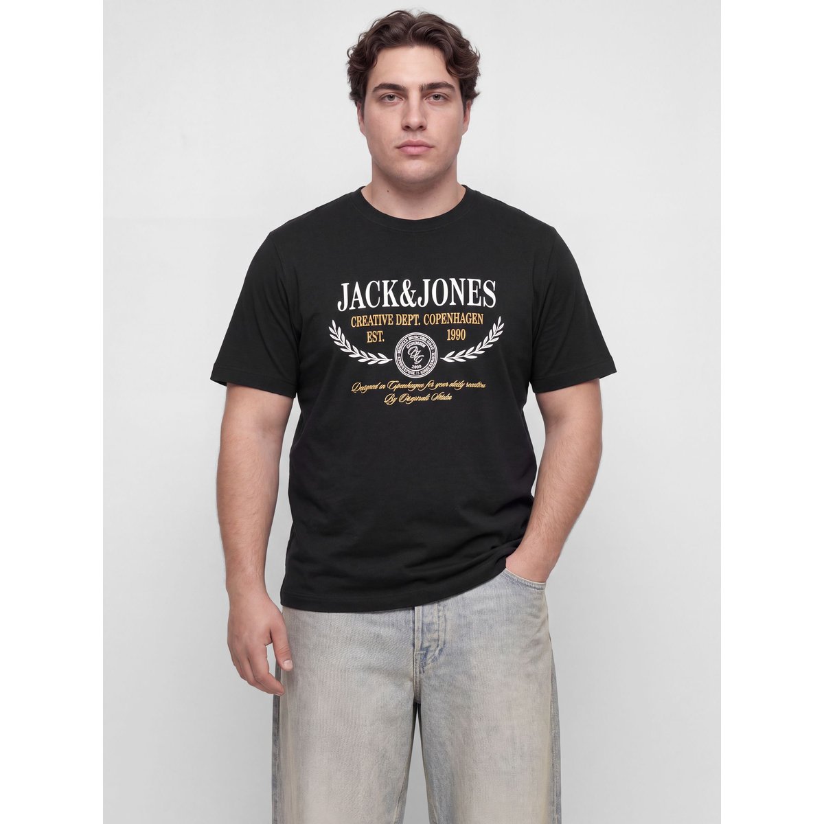 T-Shirt grise - odyssey gray 1, JACK & JONES
