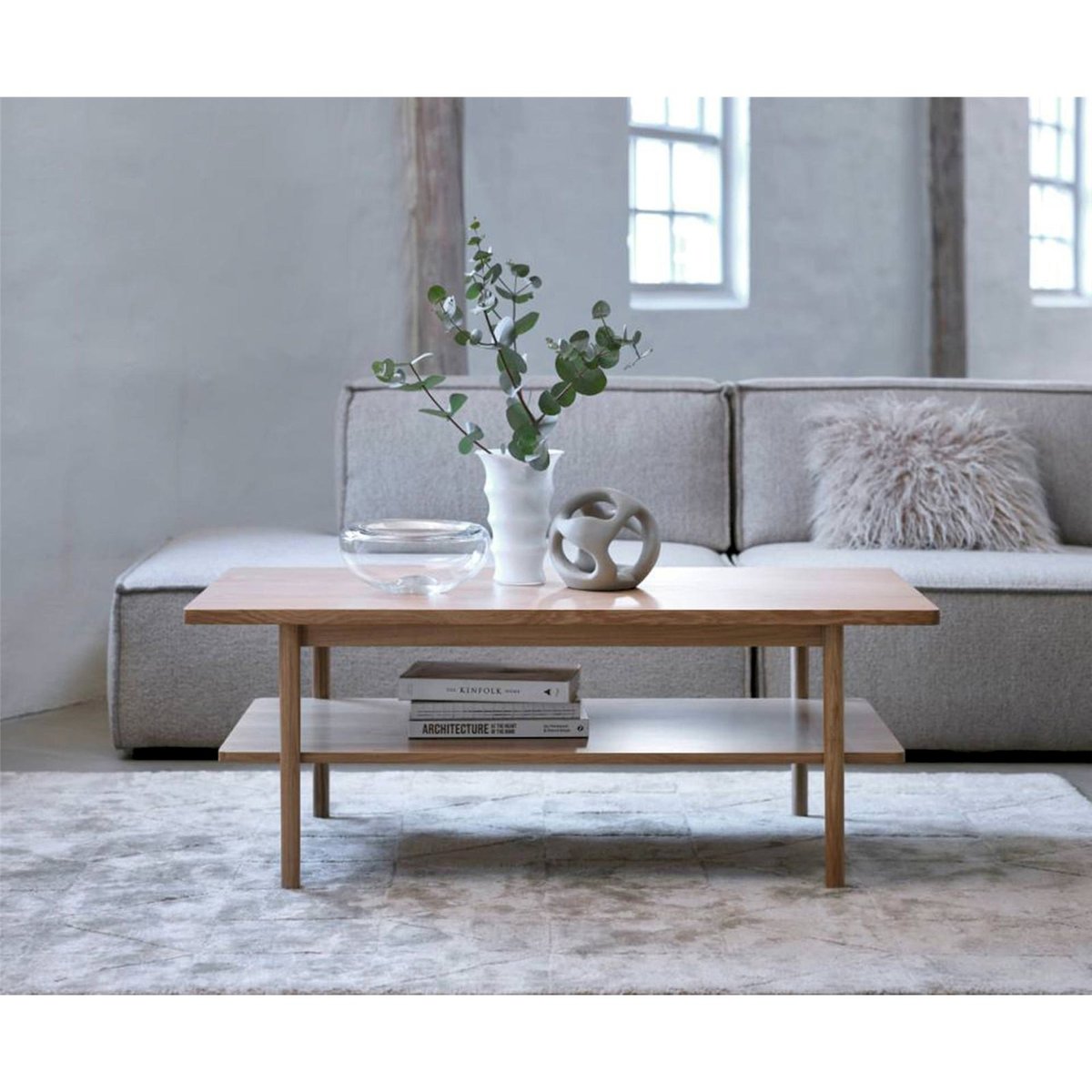 Table basse double plateau en chêne FOZIER chêne naturel, RECOLLECTION