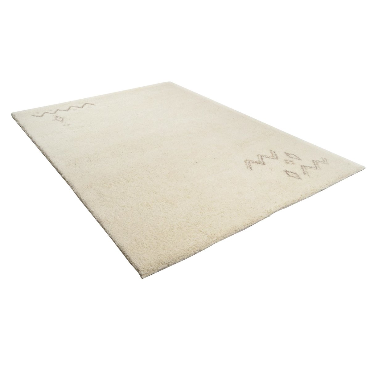 Tapis de salon berbère - HADJ blanc, THEKO