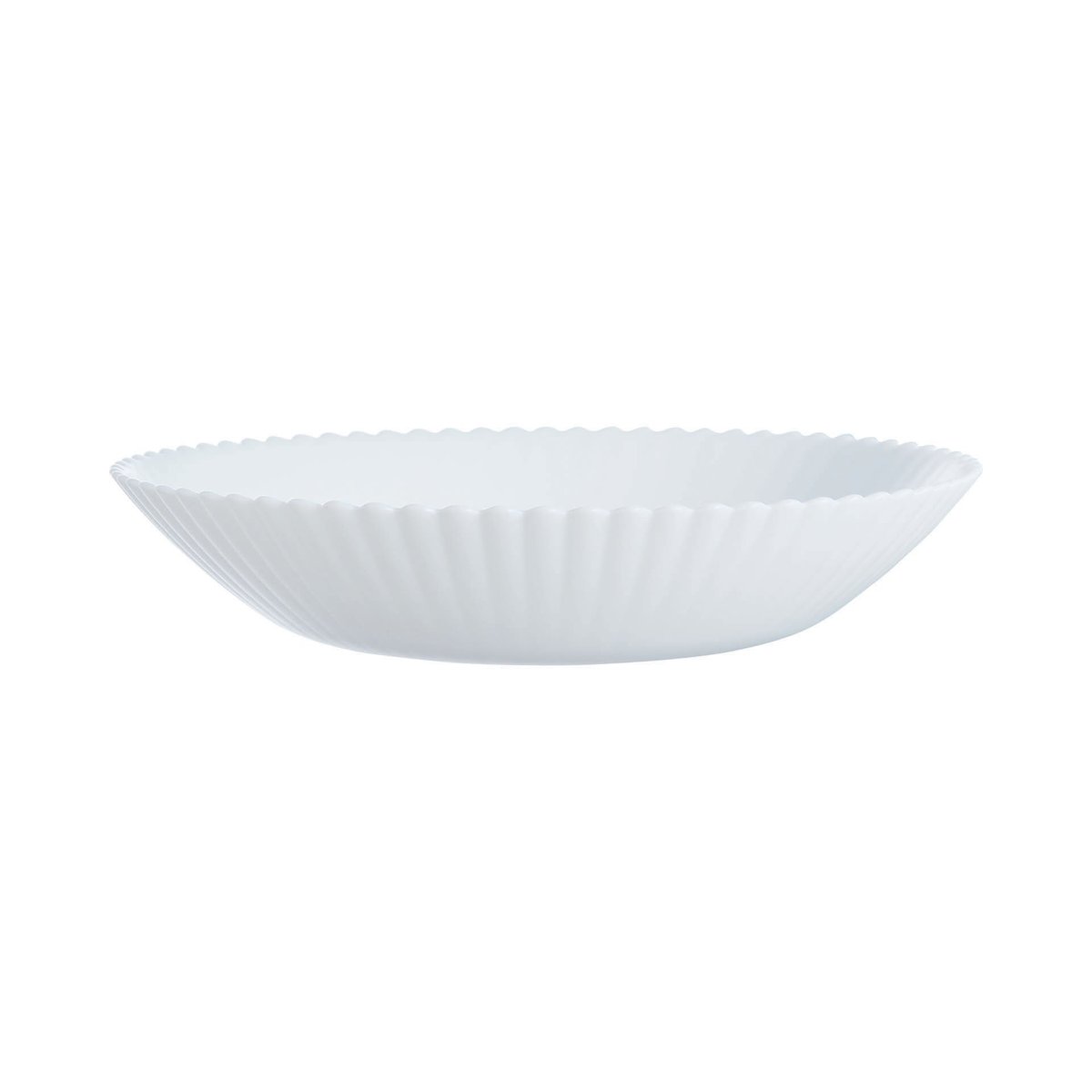 6 assiettes creuses blanches en opale 20 cm -BLOOM blanc, LUMINARC