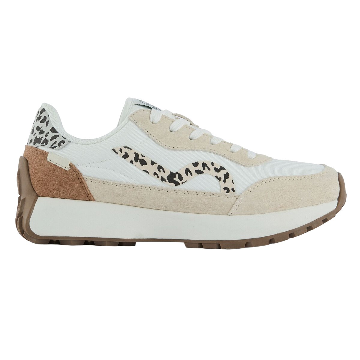 Baskets contrastées en daim MARINE HERITAGE beige / gris, REGATTA