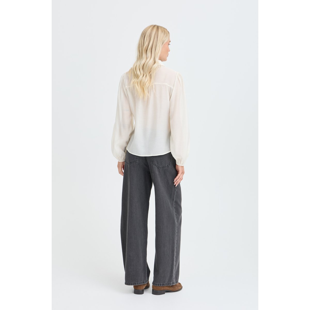 Chemise à manches longues blanc marshmallow, B.YOUNG