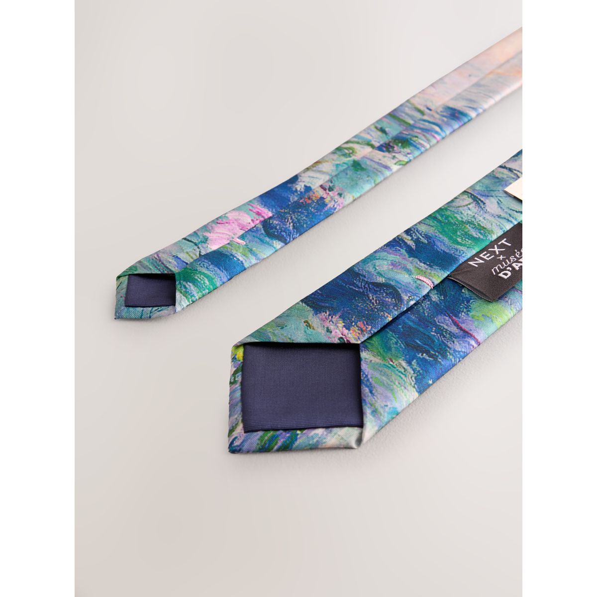 Cravate à motif monet bleu, NEXT
