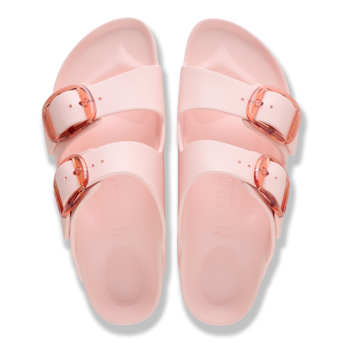 Mules double bride ARIZONA BIG BUCKLE EVA rose, BIRKENSTOCK