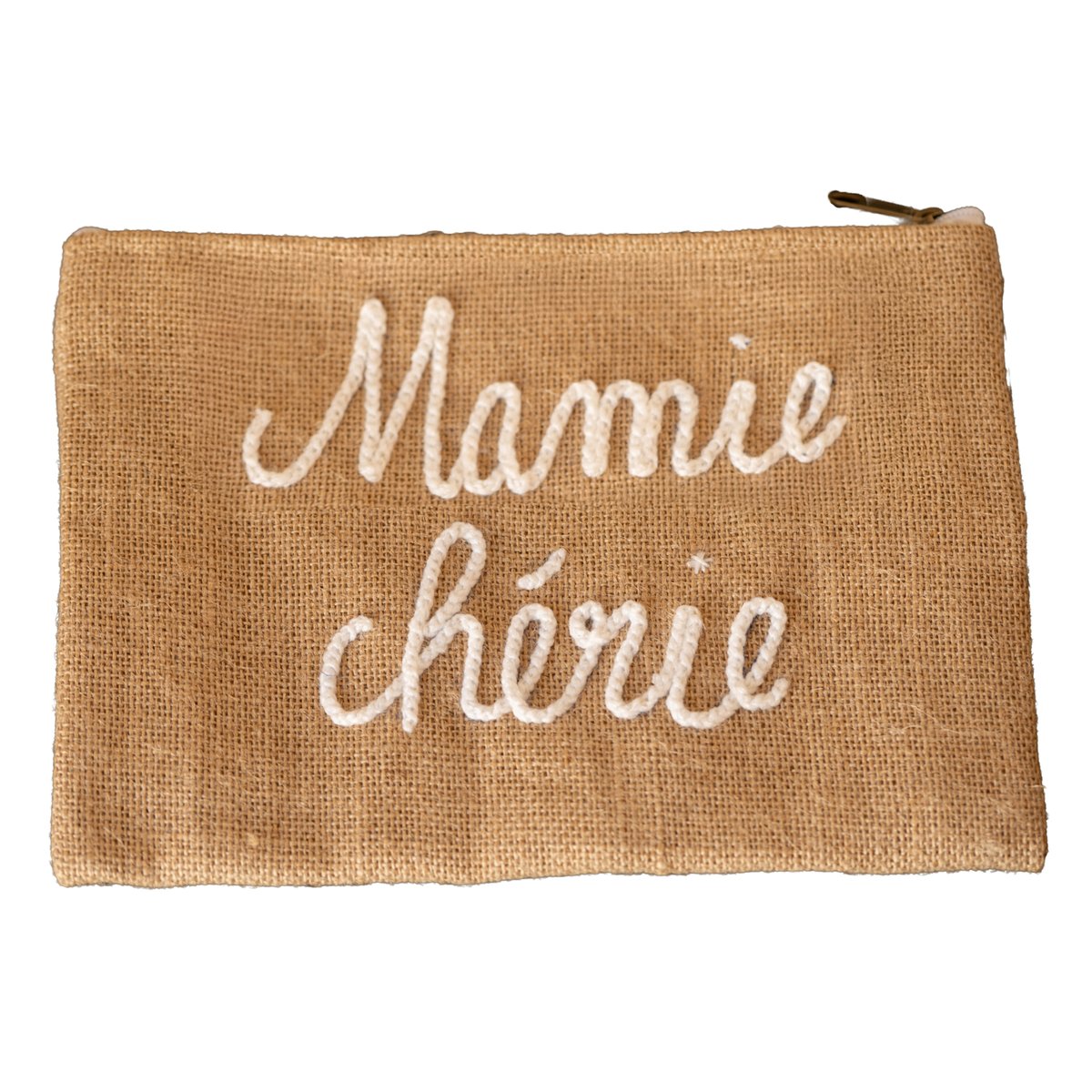 Pochette Jute "Mamie chérie" naturel, HOME MAISON