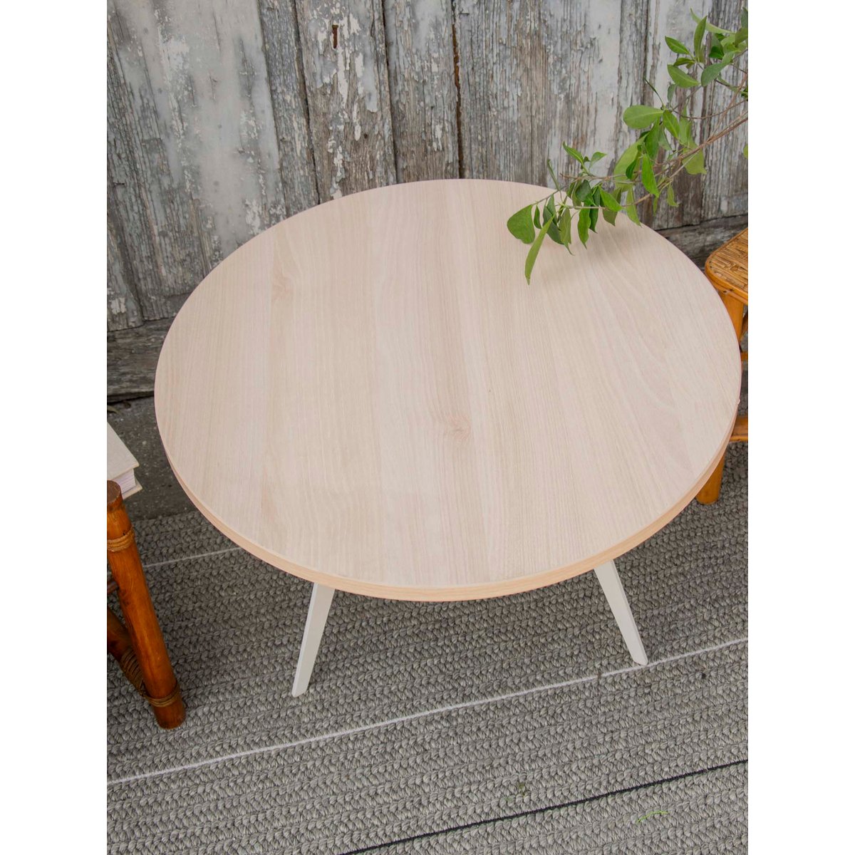 Table basse moderne en bois et métal Donna N°1101 - Bon état bois clair, DEBONGOUT