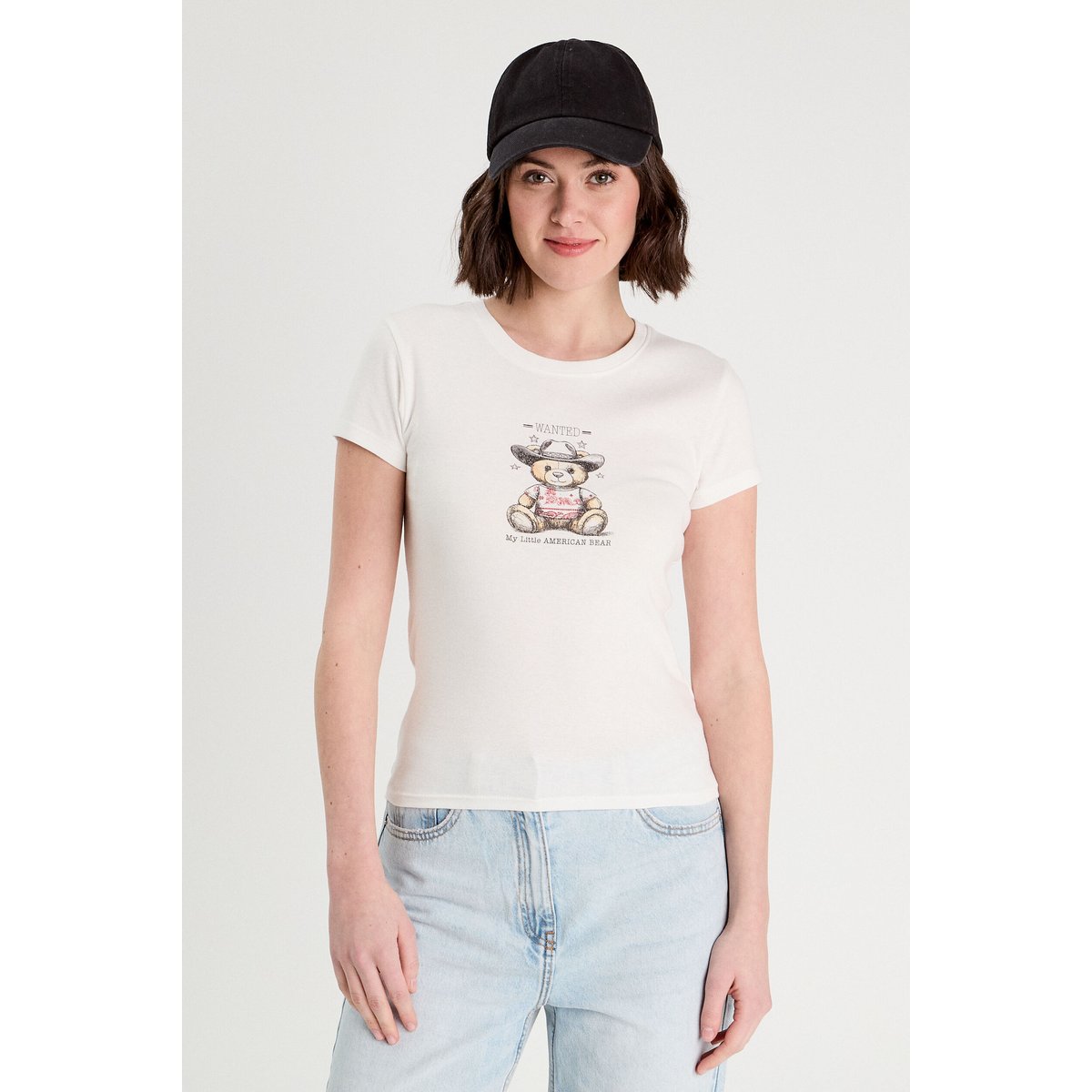 T-shirt manches courtes ecru, CACHE CACHE