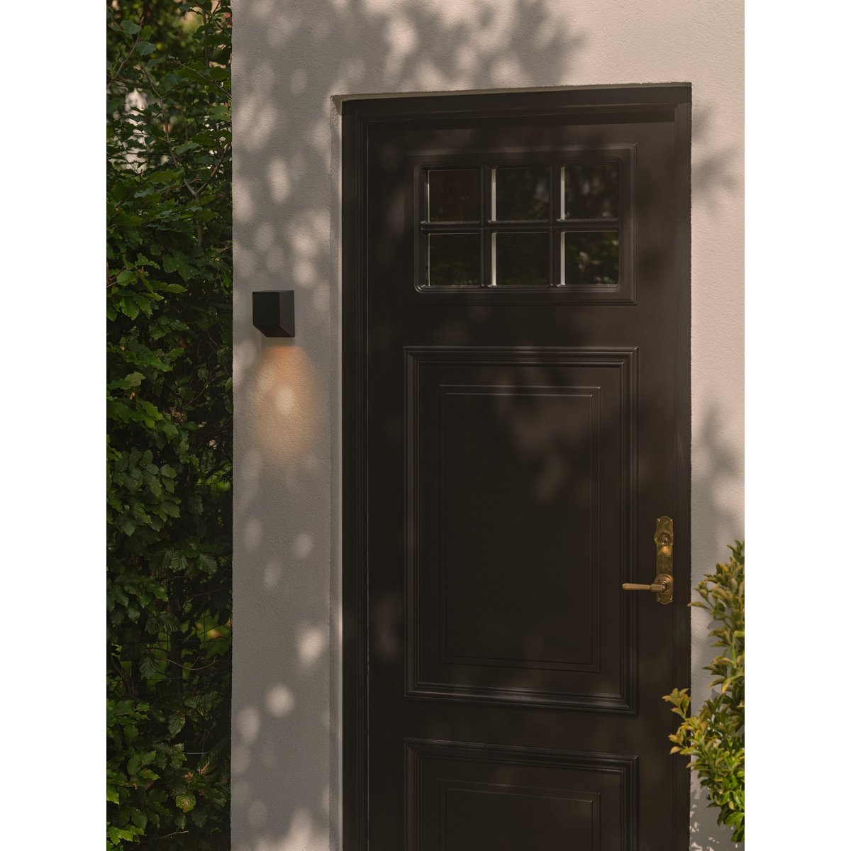 Applique murale extérieure carré en aluminium, NICO 12 noir mat, NORDLUX