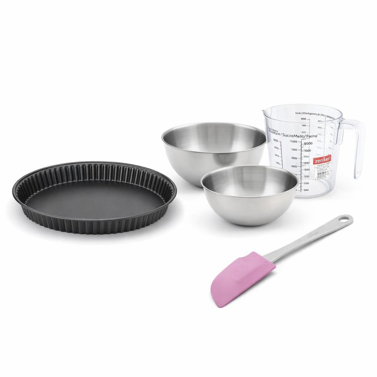 Set de 5 ustensiles de pâtisserie moule à gâteaux bol spatule noir, ZENKER