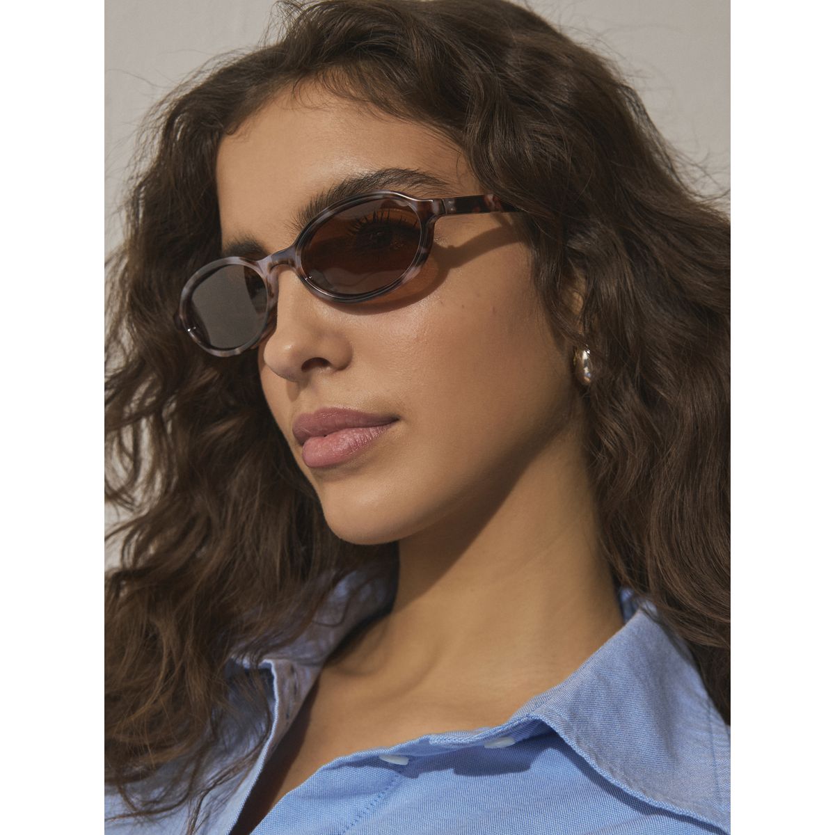 Lunettes de soleil ovales brun écaille de tortue, NEXT