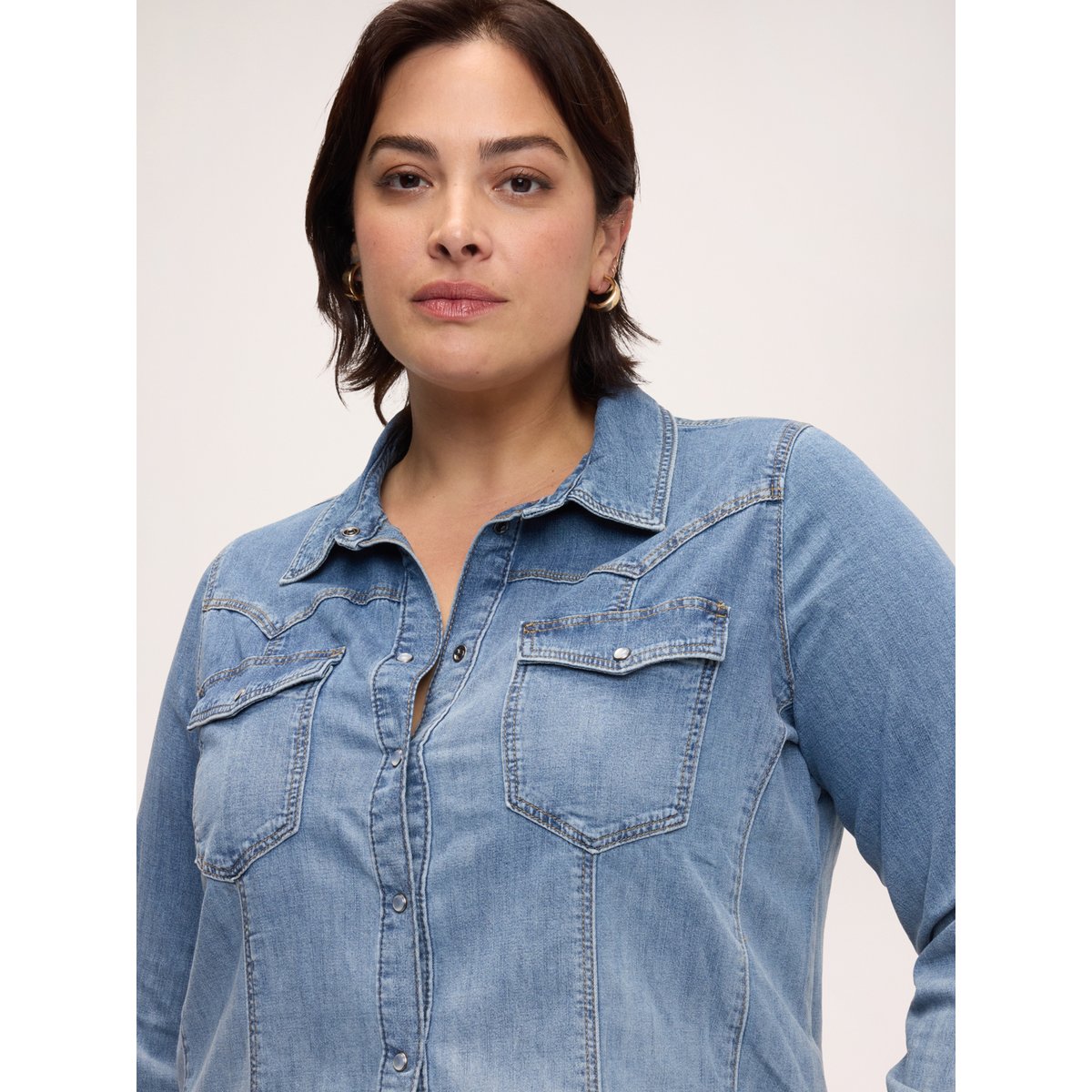 Chemise washed light - blue, FIORELLA RUBINO