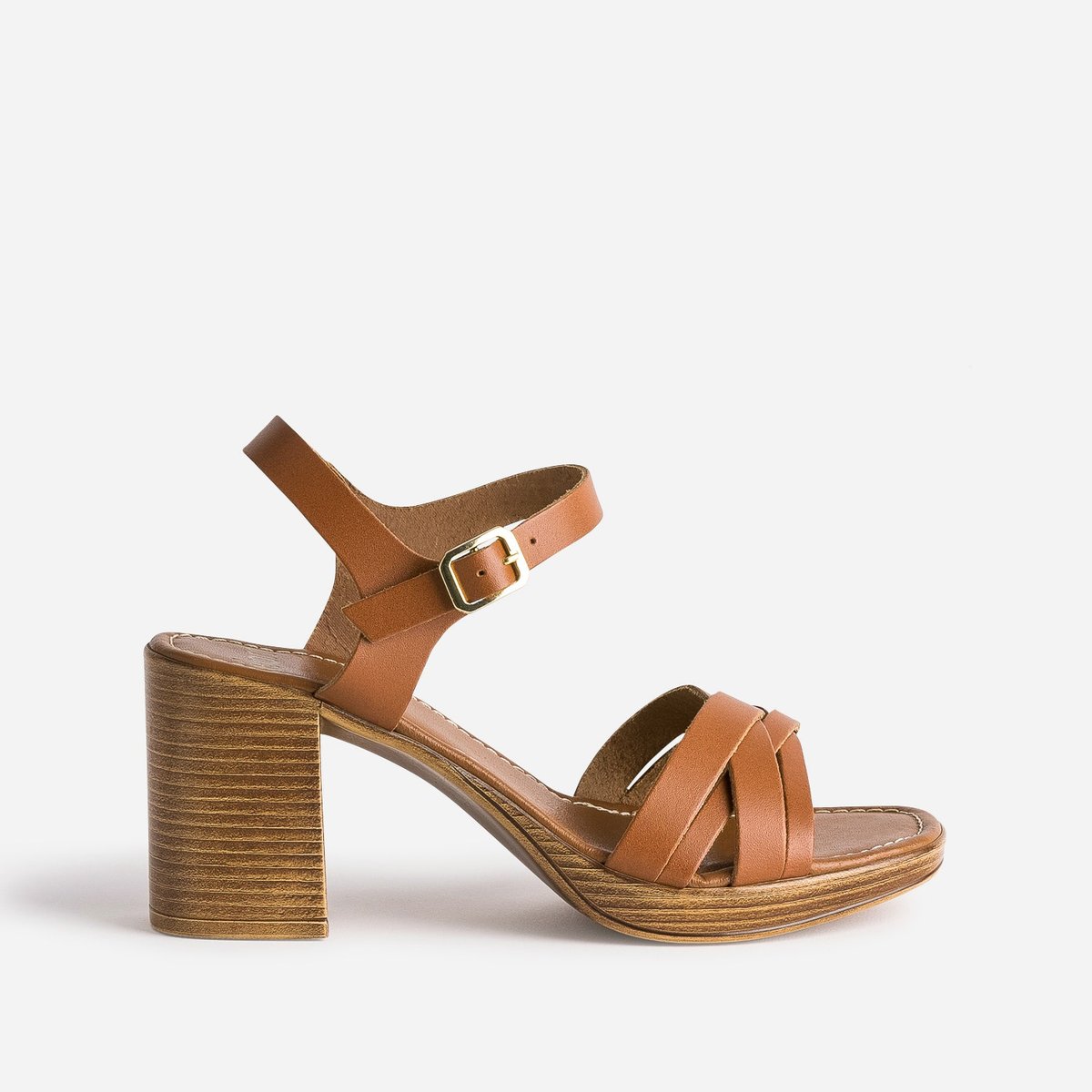 Sandales a talon graciella marron Eram La Redoute