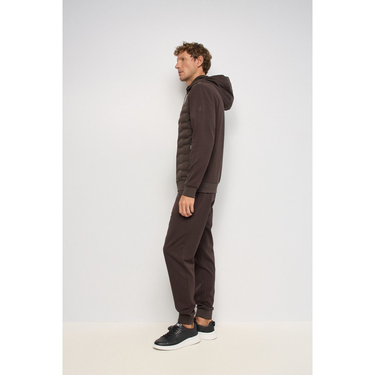 VESTE AVEC MÉLANGE DE MATIÈRES marron, SALSA JEANS