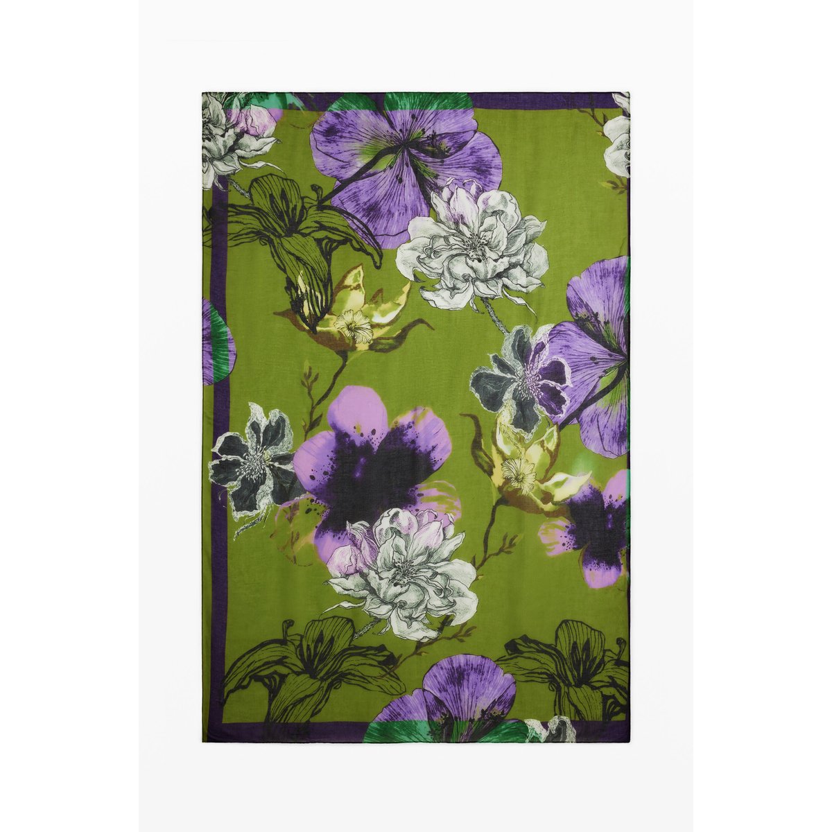 Foulard conçu par Mr. Christian Lacroix vert, DESIGUAL