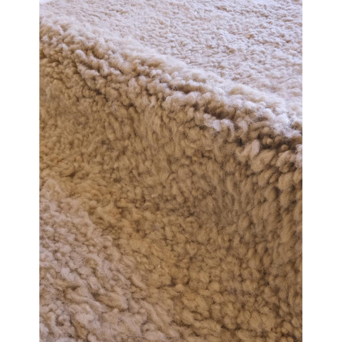 Tapis berbère original au style minimaliste en laine 248 x 350 cm brun naturel, AFK LIVING