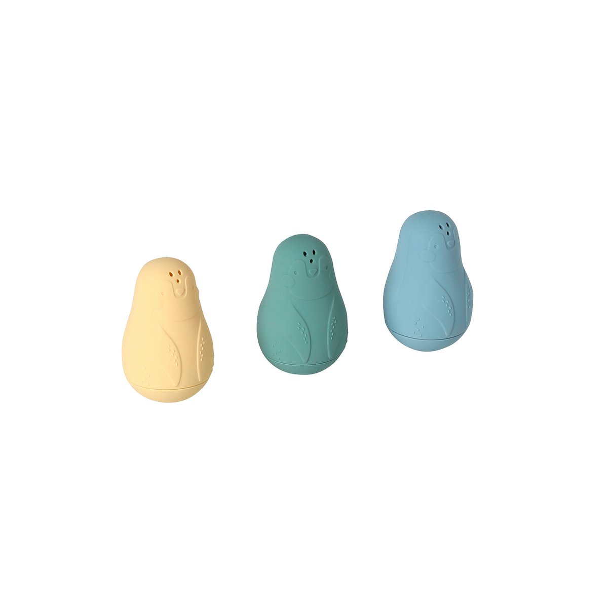 Lot de 3 aspergeurs pingouins en silicone multicolore, VERTBAUDET