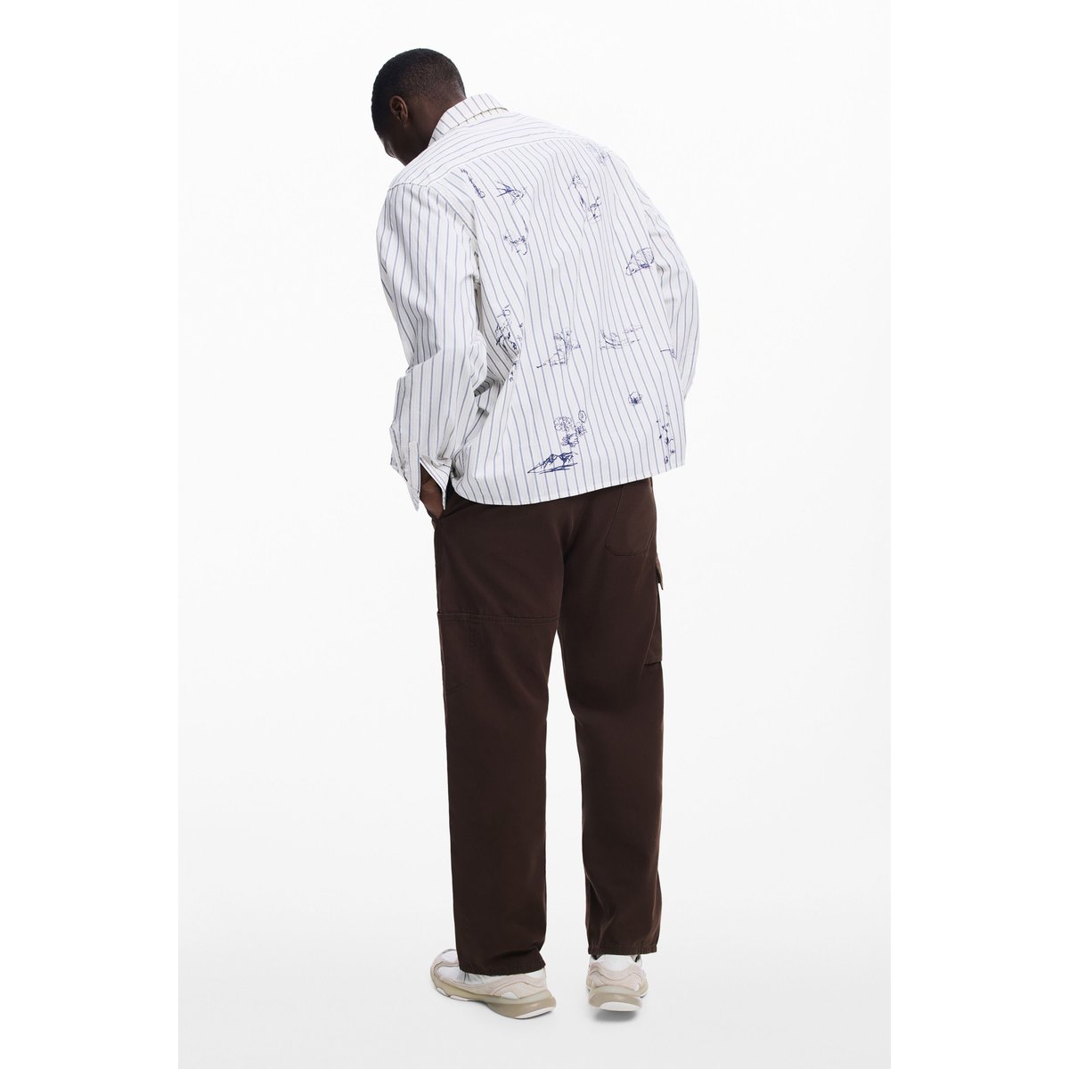 Chemise à rayures avec illustrations multicolore, DESIGUAL
