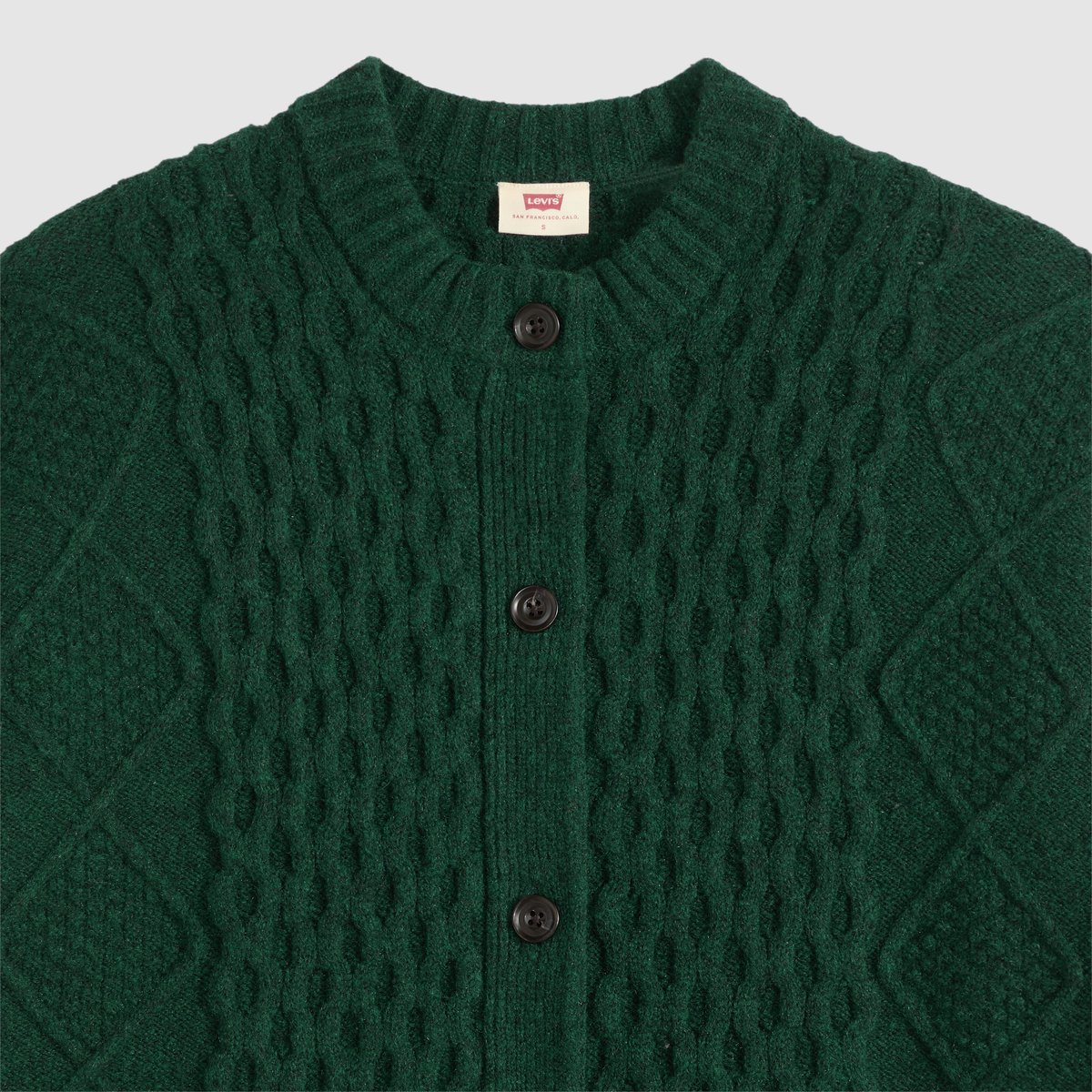 Cardigan col rond Charlotte vert - pine grove heather b0775 bros, LEVI'S