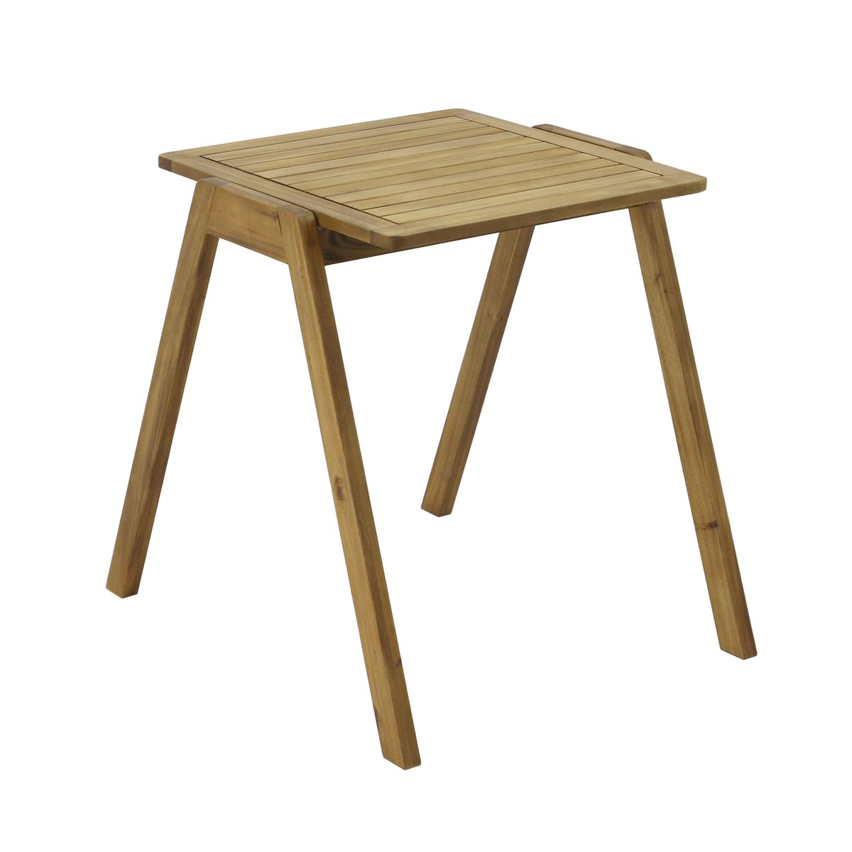 Table de jardin en bois d'eucalyptus FSC et 2 chaises, UZES blanc, OVIALA