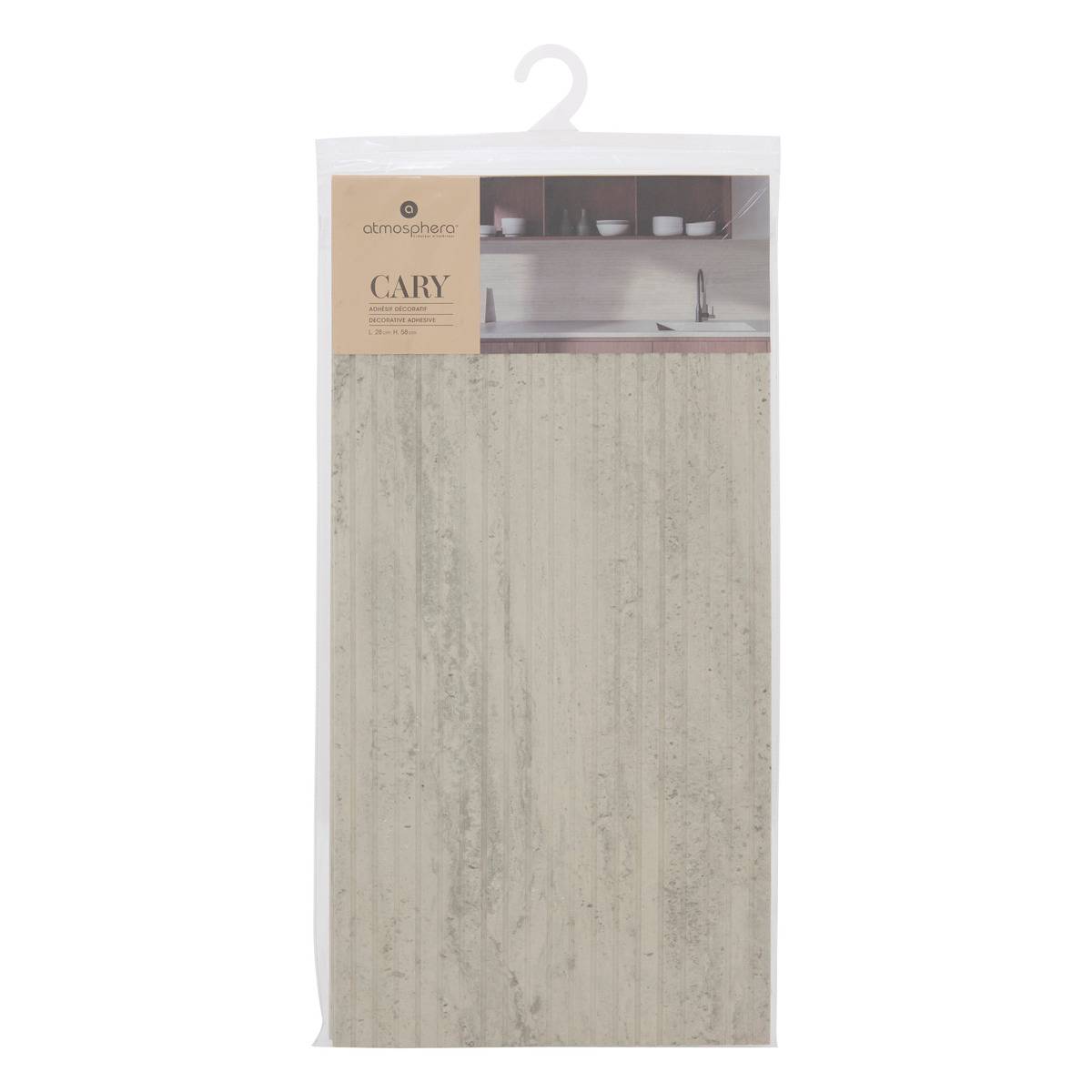 Sticker mural effet marbre CARY gris, ATMOSPHERA