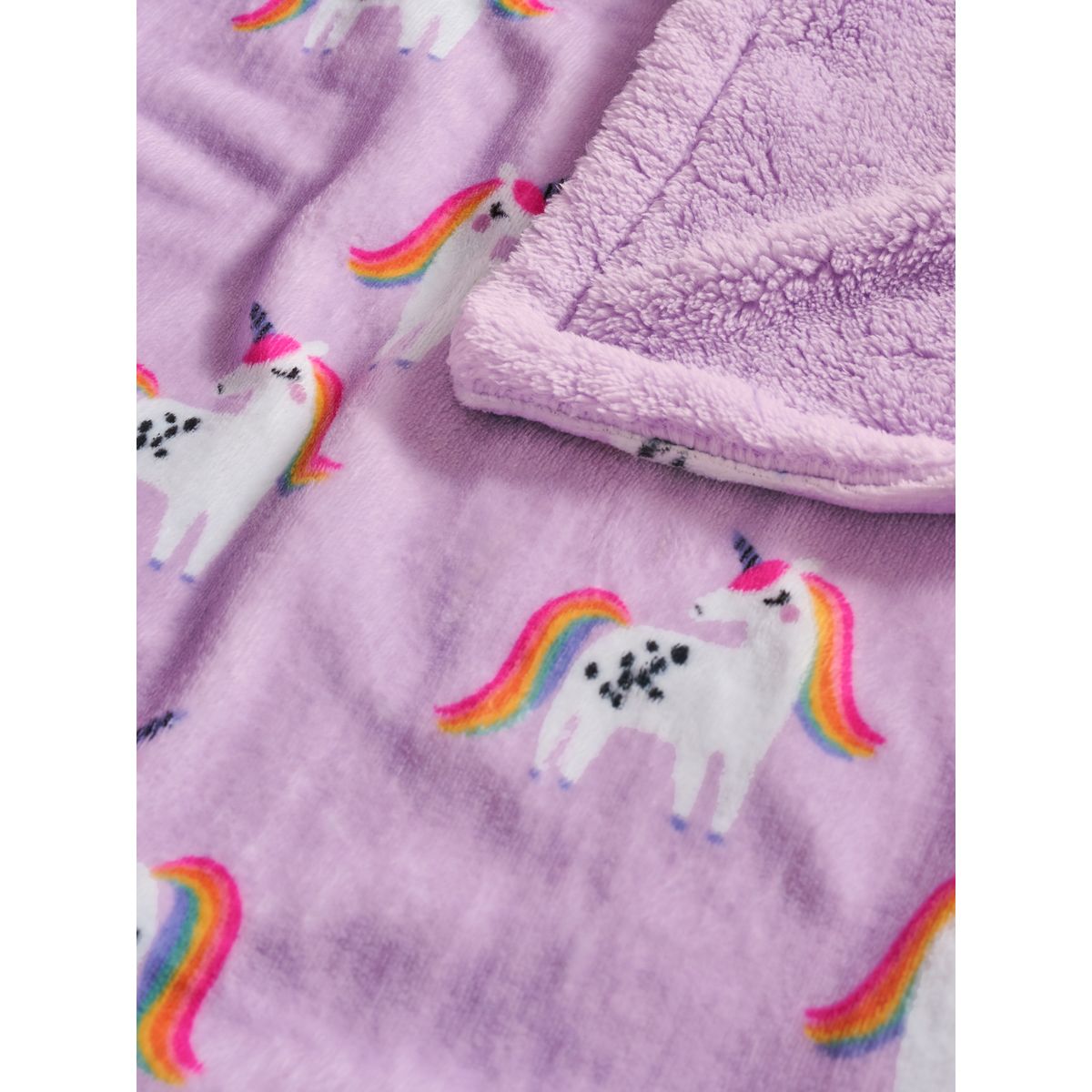Couverture en polaire sherpa licorne, NEXT