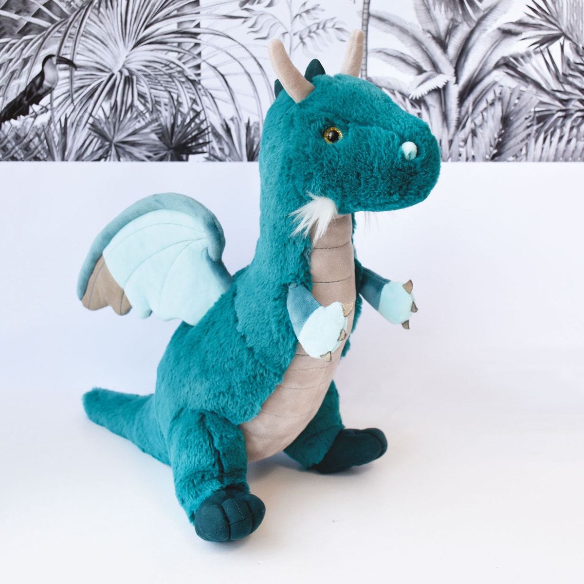 Peluche Dragon 40 Cm Ho2965 emeraude, HISTOIRE D'OURS