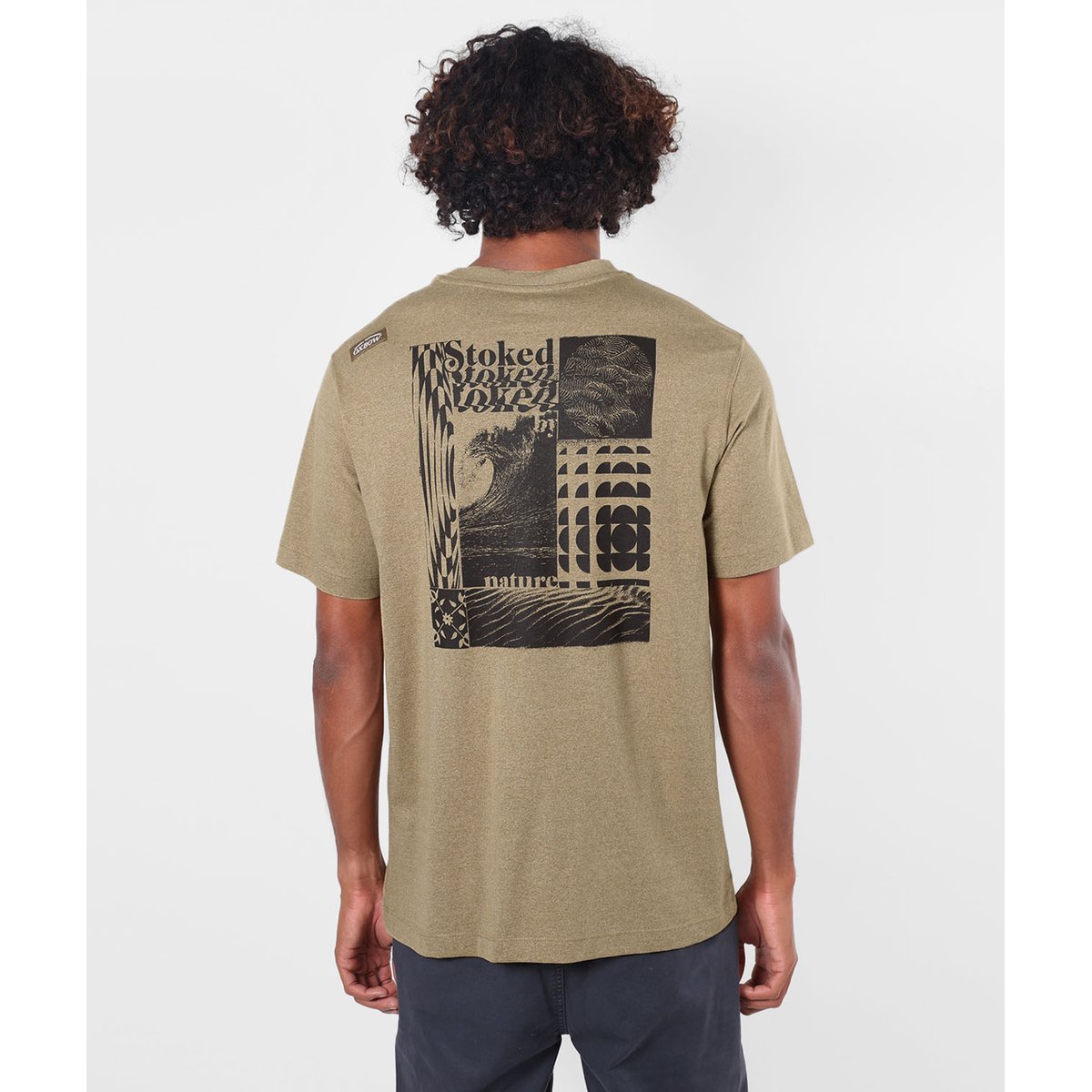 Tee-shirt manches courtes COLLAGE light brown, OXBOW
