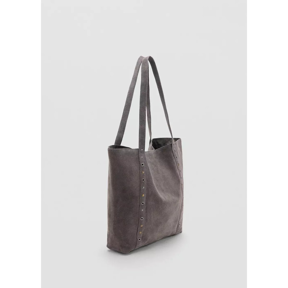 Sac tote cuir gris, MANGO TEEN